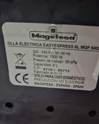Olla programable Magefesa MGF