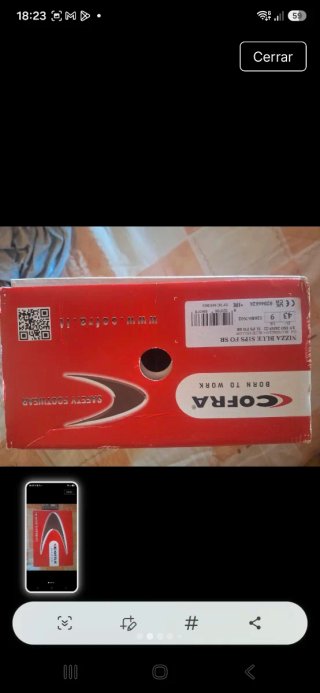 Zapato Seguridad COFRA Talla 43
