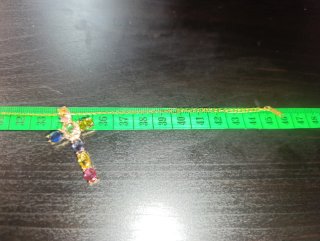 Collar acero dorado cruz multicolor 46 cms