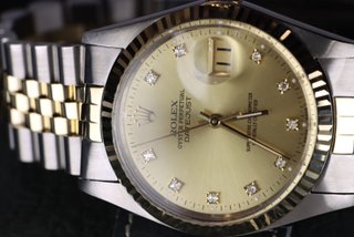 Rolex Datejust 16013 36mm acero y oro diamantes