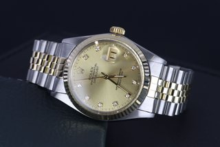 Rolex Datejust 16013 36mm acero y oro diamantes