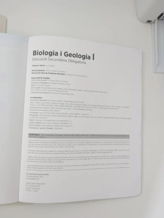 Biologia i Geologia I, ESO, Secundària, D'una a...