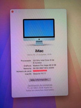 iMac 27" Retina 5K (2019) — TOPE DE GAMA