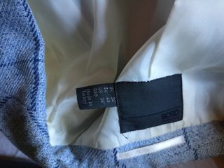 Traje ASOS cuadros azul