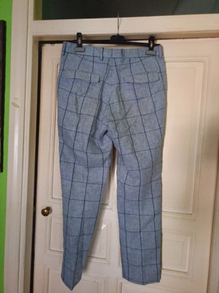 Traje ASOS cuadros azul
