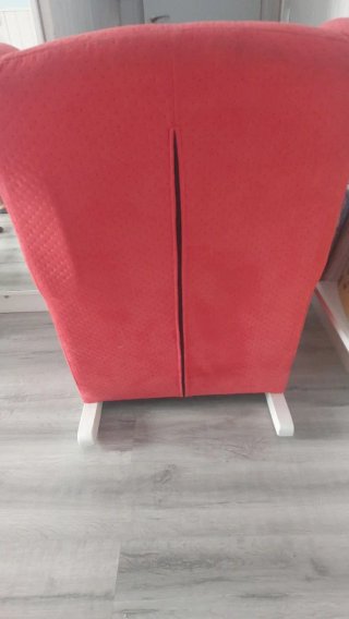 Mecedora/Sillón Lactancia Rojo + Funda Beige