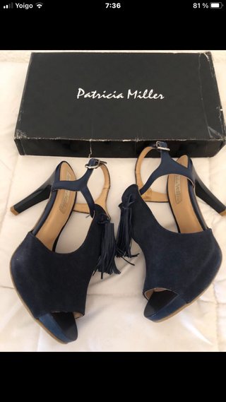 Sandalias Patricia Miller Piel Azul SÚPER REBAJADA