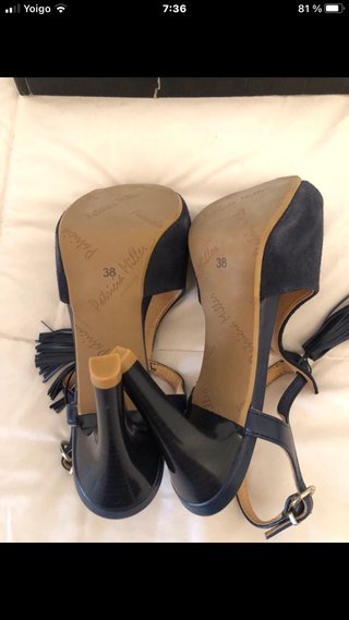 Sandalias Patricia Miller Piel Azul SÚPER REBAJADA