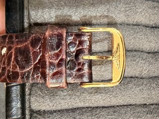 Reloj Longines Cuadrado Dorado Correa Marrón