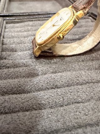 Reloj Longines Cuadrado Dorado Correa Marrón