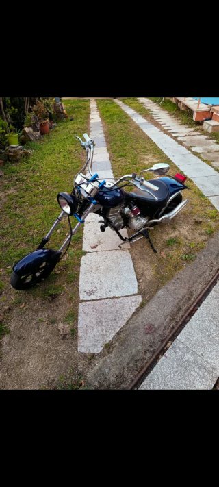Mini Moto Chopper Negra