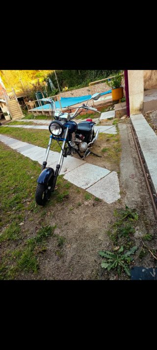 Mini Moto Chopper Negra