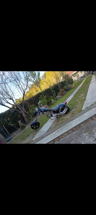 Mini Moto Chopper Negra