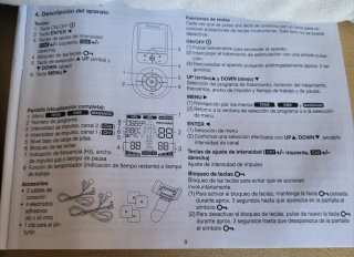 Aparato electroestimulacion EMS/TENS