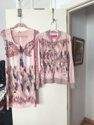 Vestido rosa Miss is talla 38 grande