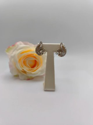 Pendientes de oro 18kt y platino. OFERTA