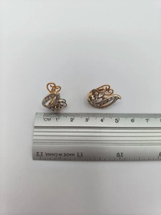 Pendientes de oro 18kt y platino. OFERTA