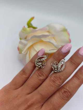 Pendientes de oro 18kt y platino. OFERTA