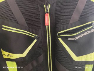 Chaqueta moto verano con cortavientos flúor. SPIDI