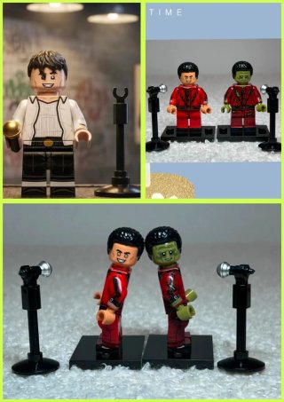 Michael Jackson Thriller black or White Lego Compa