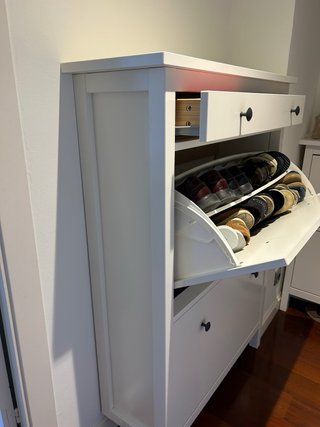 Zapatero Ikea Hemnes Blanco Cajón