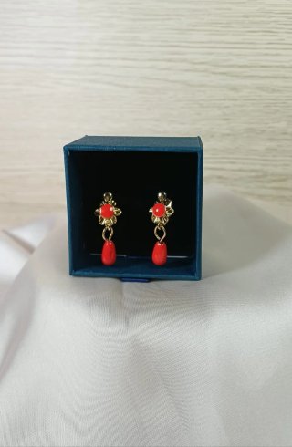 Pendientes Cubanitos Cora y Chapado en Oro