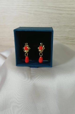 Pendientes Cubanitos Cora y Chapado en Oro