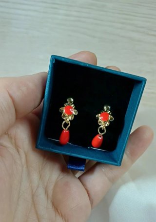 Pendientes Cubanitos Cora y Chapado en Oro
