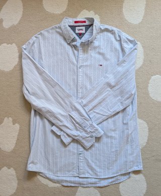 Camisa azul rayas oxford Tommy Hilfiger Jeans (L)