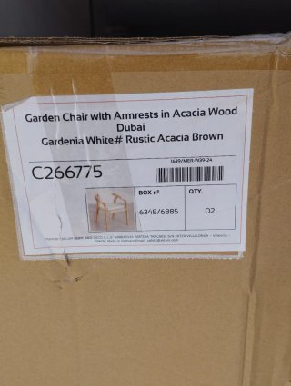Silla Jardín Sklum Dubai Madera Maciza de Acacia.