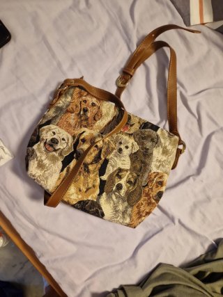 Bolso bandolera estampado perros