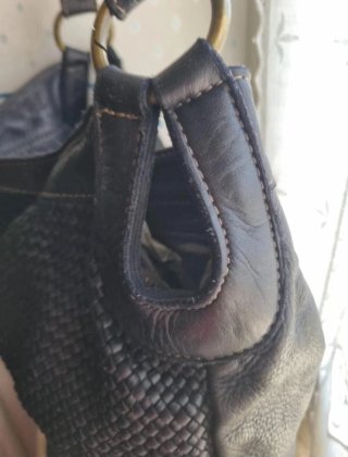 Borsa a spalla  pelle intrecciata Genuine Leather