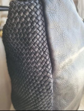 Borsa a spalla  pelle intrecciata Genuine Leather