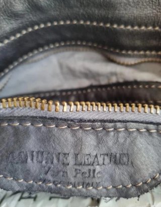 Borsa a spalla  pelle intrecciata Genuine Leather
