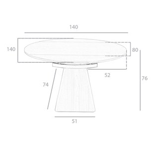 NOVEDAD REBAJA! Mesa comedor redonda extensible