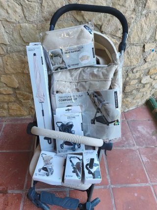 Sillita paseo Twistshake beige + complementos