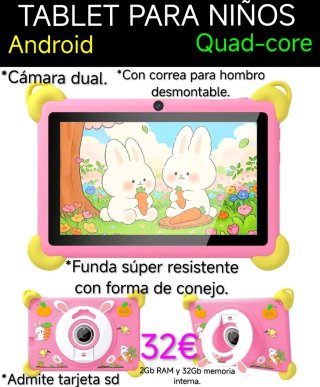 Tablet infantil Android Quad-core
