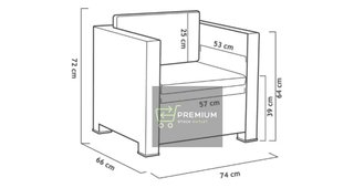 SP Berner - Set de Muebles de Jardín y Terraza Diva Wengue