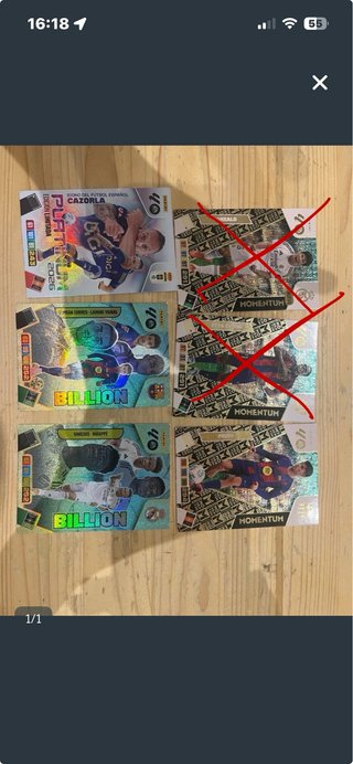 Cromos adrenalyn momentum, billion y platinum