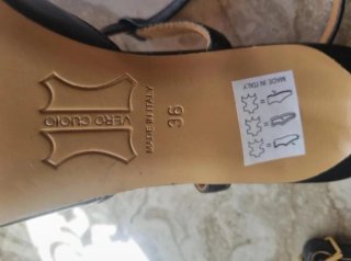 Décolleté Anna Ripamonti Pelle Nera Oro