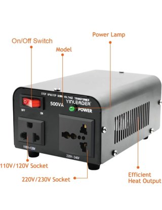 Yinleader Transformador Voltaje 500VA