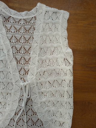 Blusa Chaleco Tejido Blanco