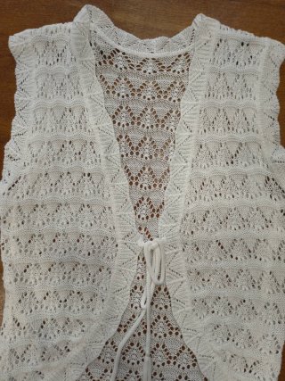 Blusa Chaleco Tejido Blanco