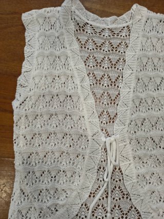 Blusa Chaleco Tejido Blanco