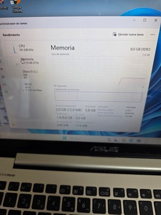 Ordenador portátil ASUS I5 Pantalla Táctil, 8RAM