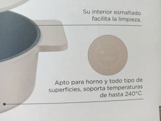 Olla 5.8L Hierro Fundido MasterPro 29cm  Beige
