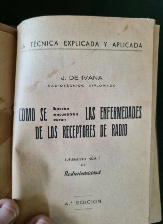 Radio Antigua 4 libros de reparación de Radios