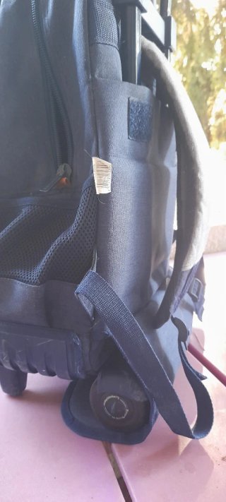 Mochila escolar Since 1973 azul y gris