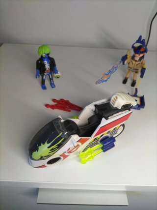 Moto Cazafantasmas Playmobil con figuras