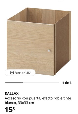 Estantería Ikea Kallax 4 huecos roble